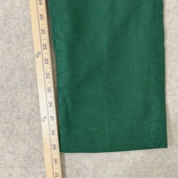 J.Crew Kallie Pant 6T TALL Green Linen Blend Ankle Career Work - Picture 4 of 12